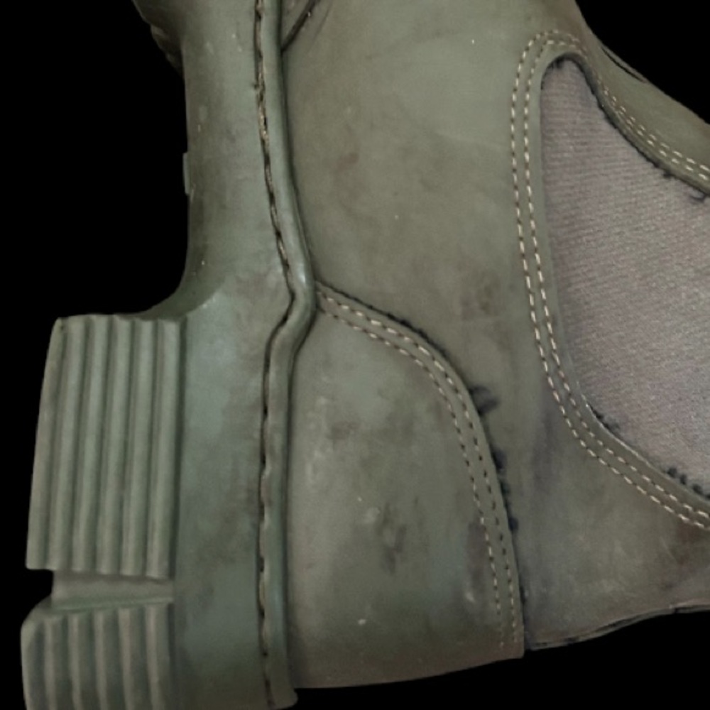 GANNI City Boots Mid Calf Boots Chunky Soles in Green Size 6 - Picture 9 of 13